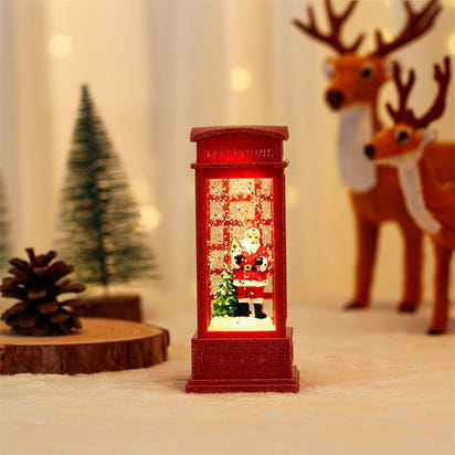 Glowing Santa Phone Booth Ornament for Christmas Cheer - Fixed Buy