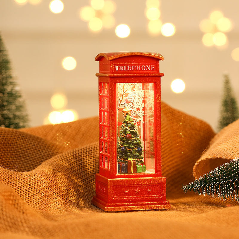 Glowing Santa Phone Booth Ornament for Christmas Cheer - Fixed Buy