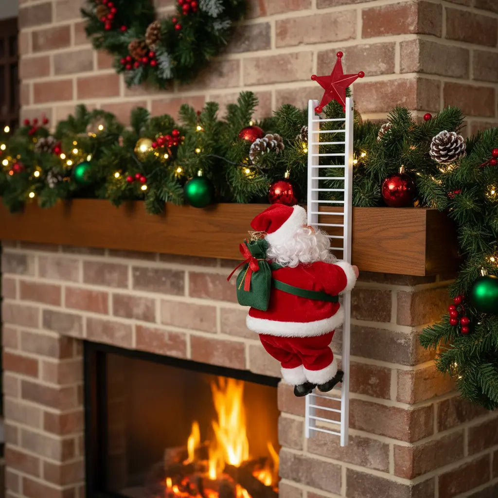 Adorable Climbing Electric Santa Toy for Festive Holiday Fun - Fixed Buy