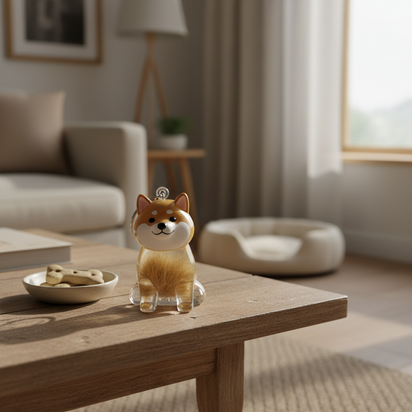 Cute Fuzzy Ball Keychain with Transparent Case for Pet Hair - Fixed Buy