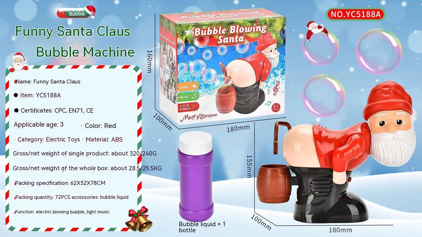 Musical Santa Bubble Blower Toy for Christmas Cheer - Fixed Buy