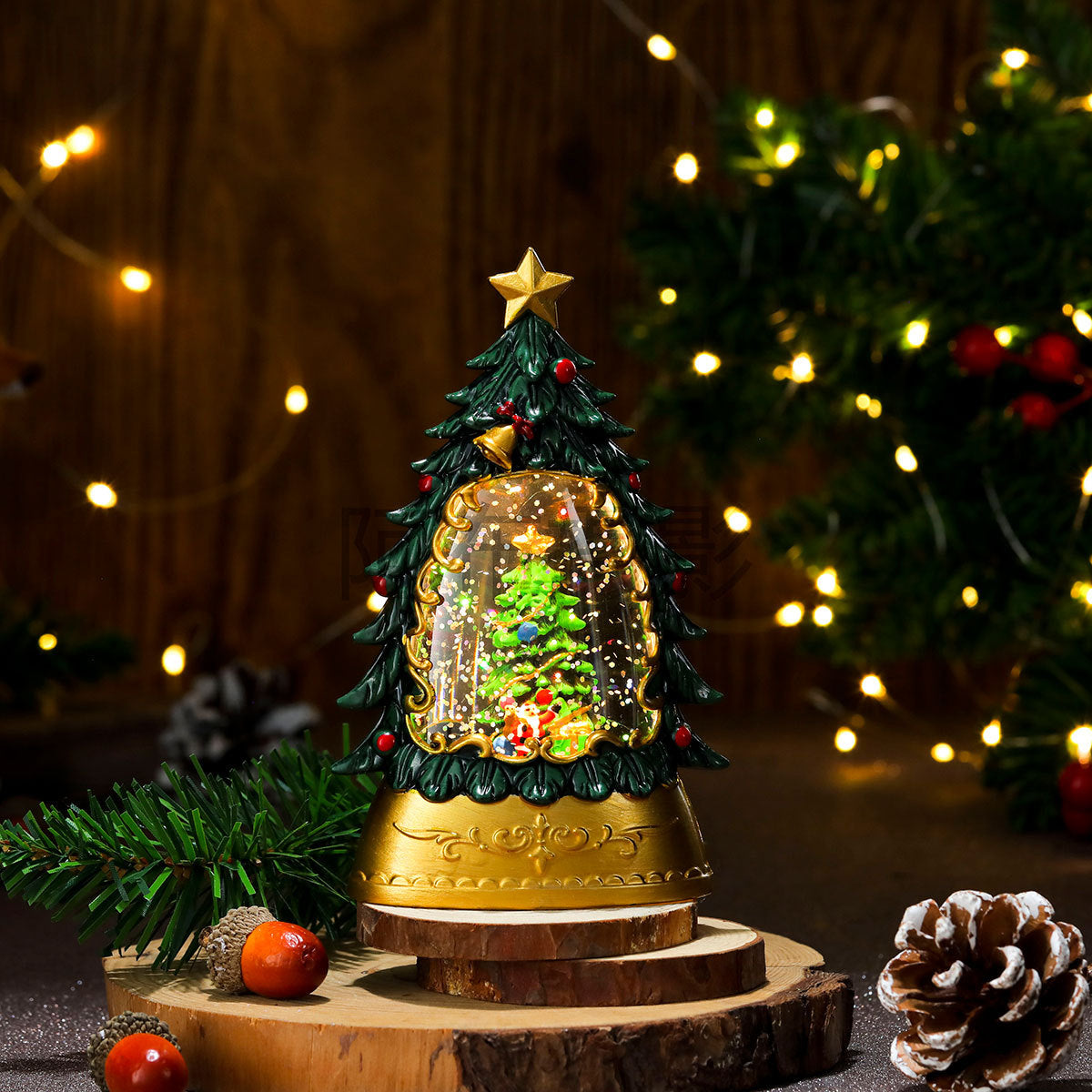 Glowing Santa Phone Booth Ornament for Christmas Cheer - Fixed Buy