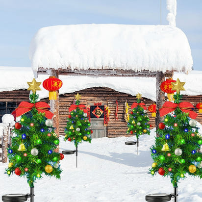 Bright Solar Christmas Tree Decor for Joyful Outdoor Celebrations - Fixed Buy