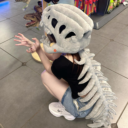 Cute Dino Skeleton Plush Dress-Up Outfit for All Ages - Fixed Buy