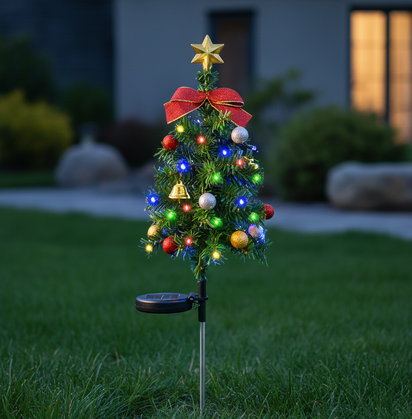 Bright Solar Christmas Tree Decor for Joyful Outdoor Celebrations - Fixed Buy