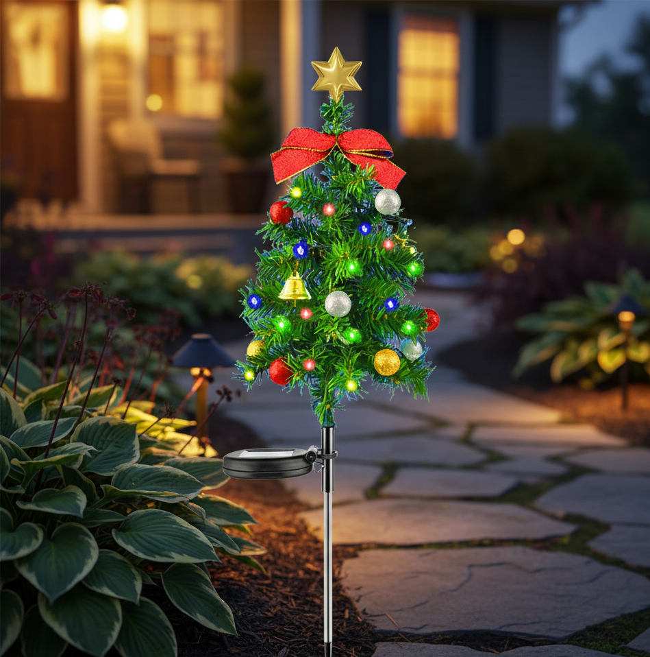 Bright Solar Christmas Tree Decor for Joyful Outdoor Celebrations - Fixed Buy