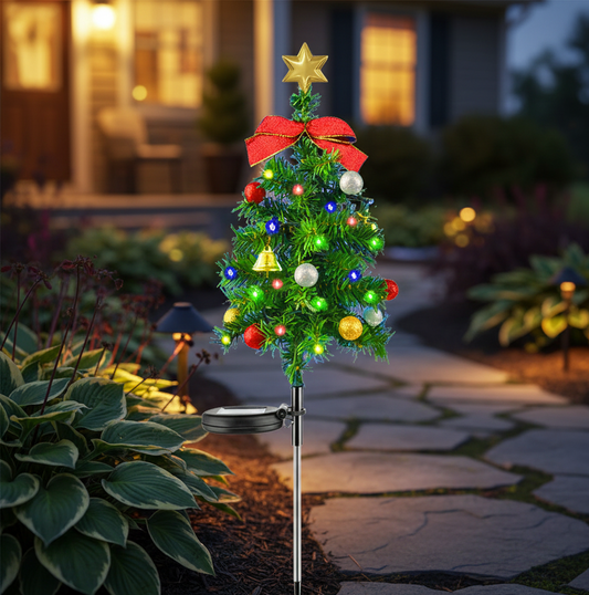 Bright Solar Christmas Tree Decor for Joyful Outdoor Celebrations - Fixed Buy