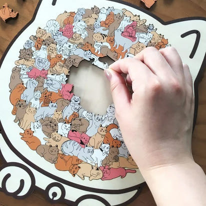 Cat Wooden Puzzle for Relaxing & Creative Fun - Fixed Buy