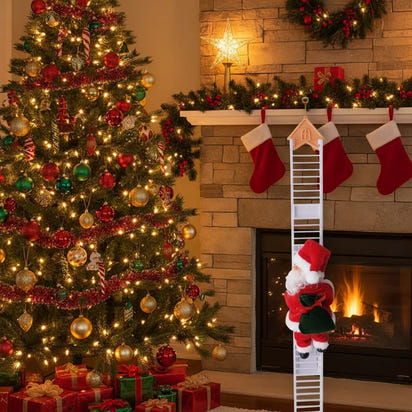 Adorable Climbing Electric Santa Toy for Festive Holiday Fun - Fixed Buy