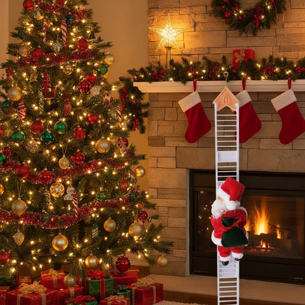 Adorable Climbing Electric Santa Toy for Festive Holiday Fun - Fixed Buy