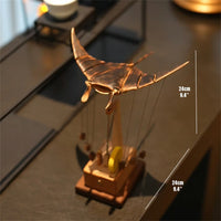 Handmade Manta Ray Ornament for Relaxing, Lifelike Ocean Vibes - Fixed Buy