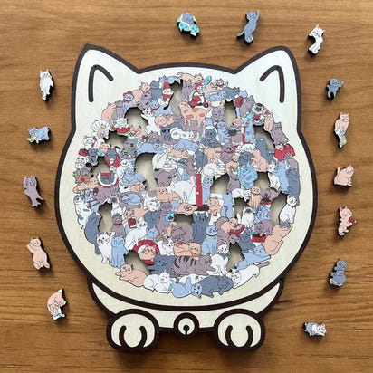Cat Wooden Puzzle for Relaxing & Creative Fun - Fixed Buy