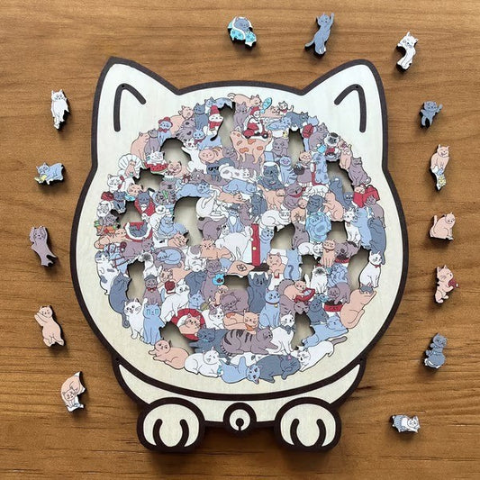 Cat Wooden Puzzle for Relaxing & Creative Fun - Fixed Buy