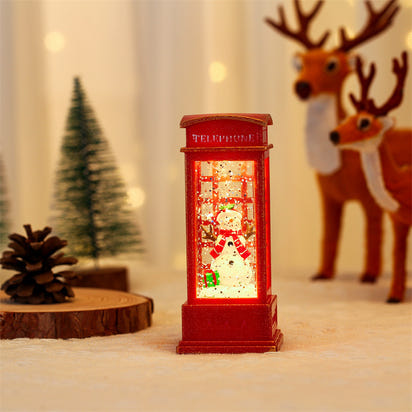 Glowing Santa Phone Booth Ornament for Christmas Cheer - Fixed Buy