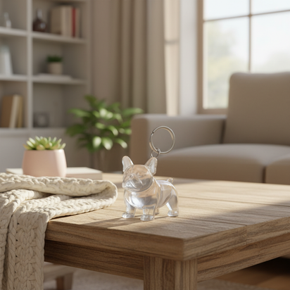 Cute Fuzzy Ball Keychain with Transparent Case for Pet Hair - Fixed Buy