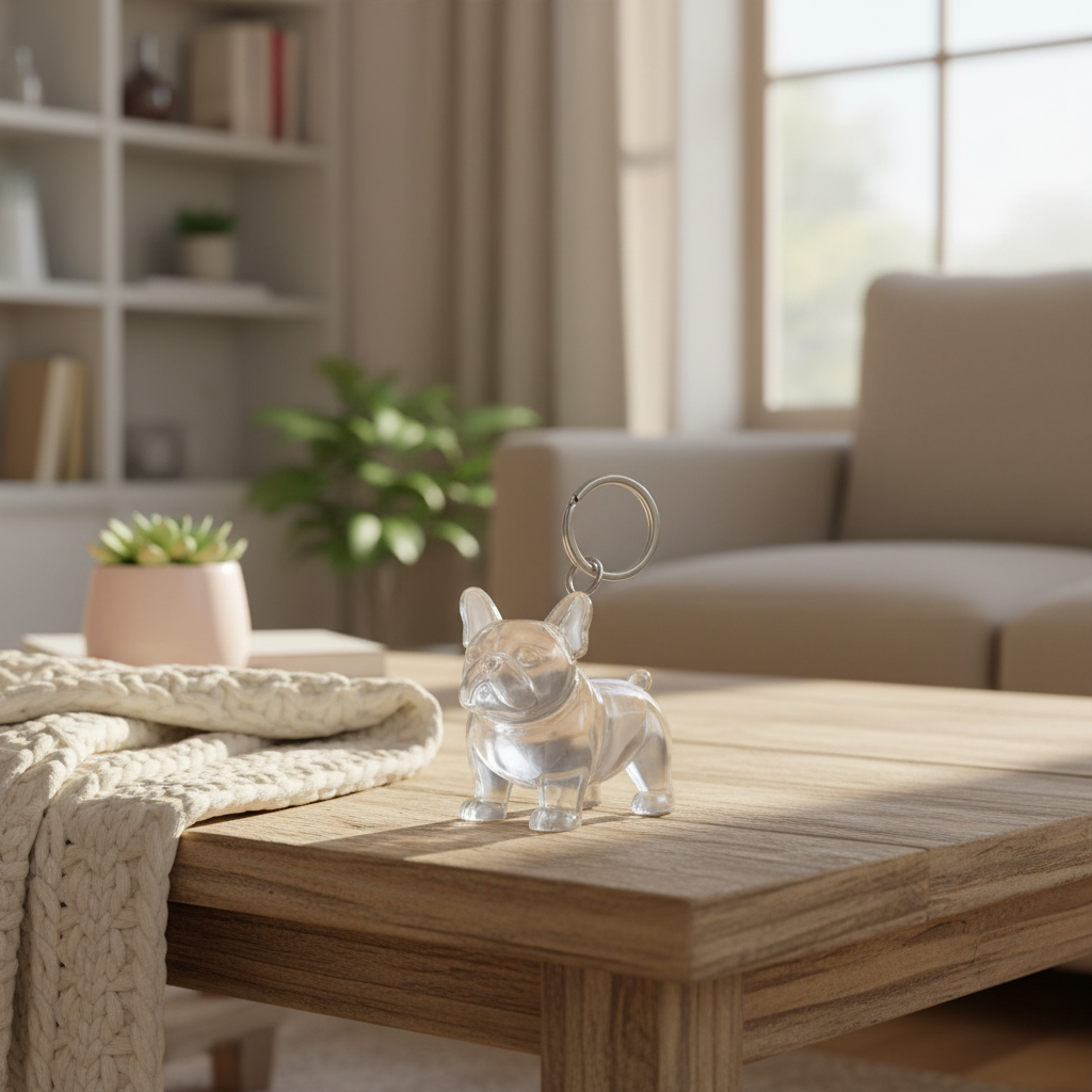 Cute Fuzzy Ball Keychain with Transparent Case for Pet Hair - Fixed Buy